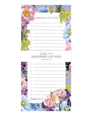 Magnetic To Do List Pad – Botanical Butterfly Design by Lola Design