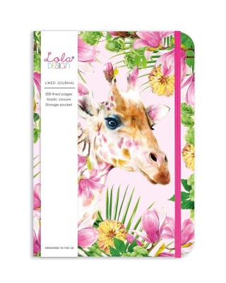 Giraffe Hardback Journal With Elastic Closure