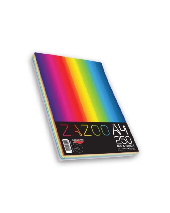Φωτοτυπικό χαρτί 80 γρ. ZAZZO μιξ χρωμάτων 250 φύλλα Α4