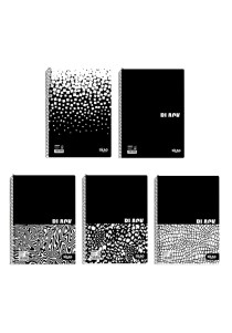 Τετράδιο σπιράλ Skag Black & White Α4 - 3 θεμάτων