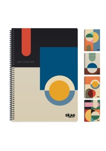 Τετράδιο σπιράλ Skag Bauhaus  Α4 - 3 θεμάτων