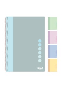 Τετράδιο σπιράλ Skag Pastel Vibe Α4 - 4 θεμάτων