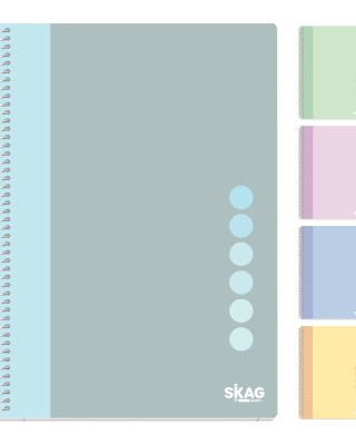 Τετράδιο σπιράλ Skag Pastel Vibe B5 - 3 θεμάτων