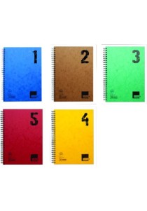 Τετράδιο σπιράλ 17x25 A&G 2 θεμάτων σε 5 χρώματα- Simple