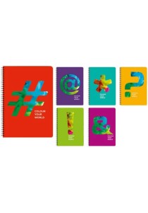 Τετράδιο Colour Your World Σπιράλ 17x25cm 3 Θεμάτων