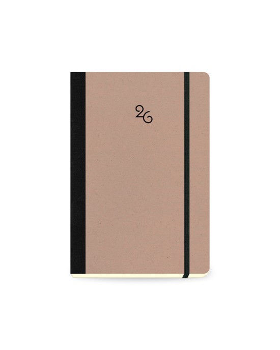 Ημερήσιο ημερολόγιο 2026 , 13.8*20.4cm. - Ecosmiles Almond Ημερήσιο ημερολόγιο 2026 , 13.8*20.4cm. - Ecosmiles Almond