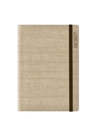 Ημερολόγιο ημερήσιο 2027 17,2x24 Kashmir flat elastic μπεζ