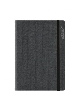 Ημερολόγιο ημερήσιο 2027 17,2x24 Kashmir flat elastic ανθρακί