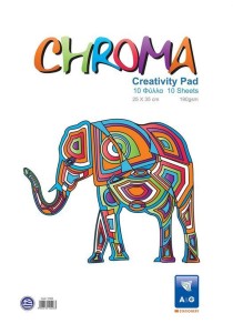 Μπλοκ κολάζ Chroma 19 25x35cm 190gsm (10 φύλλα)