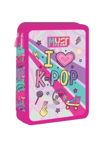 Κασετίνα Διπλή Γεμάτη Must - I Love K-POP