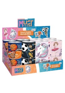 Μολυβοθήκη Μεταλλική  Must 10x11cm σε 4 Σχέδια