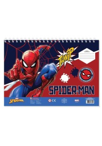 Μπλοκ Ζωγραφικής Spiderman 23x33 με αυτοκόλλητα (2 Σχέδια)