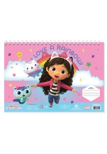 Μπλοκ Ζωγραφικής Gabbys Dollhouse 23x33 με αυτοκόλλητα(2 Σχέδια)