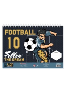 Μπλοκ Ζωγραφικής Must Football/All Star 23x33 με αυτοκόλλητα (2 Σχέδια)