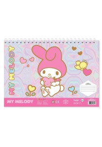 Μπλοκ Ζωγραφικής My Melody 23x33 με αυτοκόλλητα (2 Σχέδια)