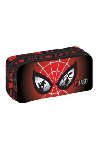 Κασετίνα Βαρελάκι 2 Φερμουάρ Must - Spiderman Eyes