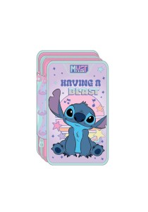 Κασετίνα Τριπλή Γεμάτη Stitch Having A Blast