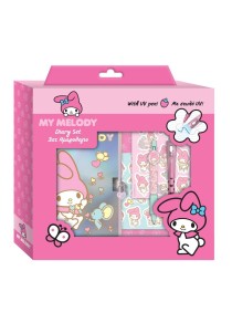 Ημερολόγιo με Κλειδαριά, Μαγικό Στυλό και Αυτοκόλλητα My melody