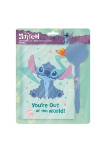 Ημερολόγιο με Κλειδαριά και Στυλό με Pom Pom Disney Stitch 60φ.