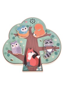 Παζλ Ξύλινο Luna Toys με Ήxο Ζώα Δάσους 5τμx. 22,4x2,6x22,1εκ.