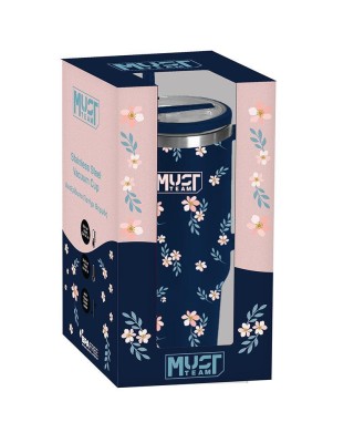 Ποτήρι Θερμός Ανοξείδωτo 900 ml - Blue Floral