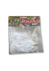 Πούπουλα Describo λευκά σετ 15τμχ 9-12cm