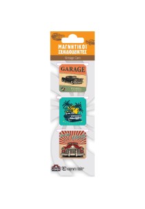 Σετ μαγνητικοί σελιδοδείκτες Χάρτινη Πόλη - Vintage cars