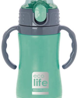Ecolife Kids Μεταλλικό Παγούρι Θερμός 300ml σε Χρώμα Μέντα 