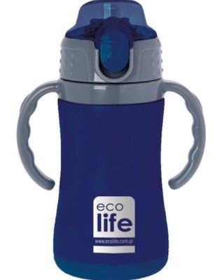 Ecolife ανοξείδωτο παγούρι kids thermos navy blue 300ml 