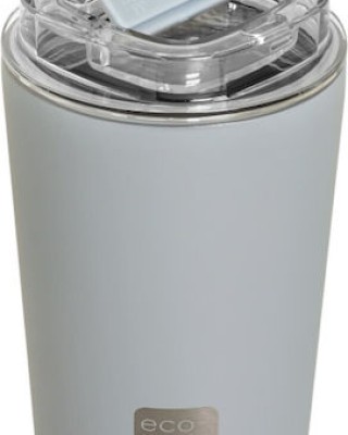 Ecolife Ποτήρι Θερμός Ανοξείδωτο 360ml Pure Grey