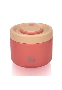 Ecolife Στρογγυλό Θερμός Φαγητού 650ml Κοραλί