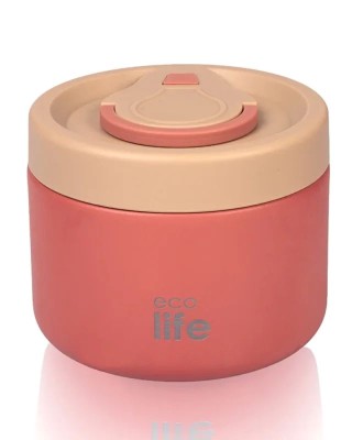 Ecolife Στρογγυλό Θερμός Φαγητού 650ml Κοραλί