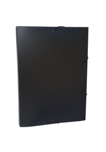 Κουτί Αρχειοθέτησης Πλαστικό PVC 4cm με Λάστιχο Μαύρο