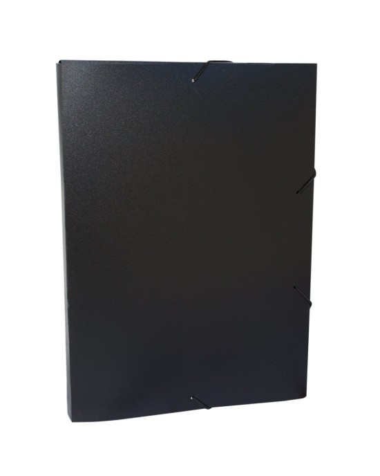 Κουτί Αρχειοθέτησης Πλαστικό PVC 4cm με Λάστιχο Μαύρο