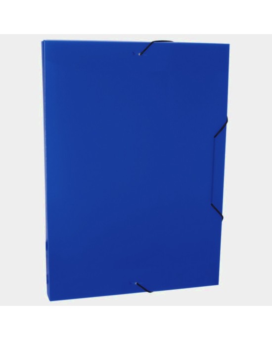 Κουτί Αρχειοθέτησης Πλαστικό PVC 4cm με Λάστιχο Μπλε (Blue)