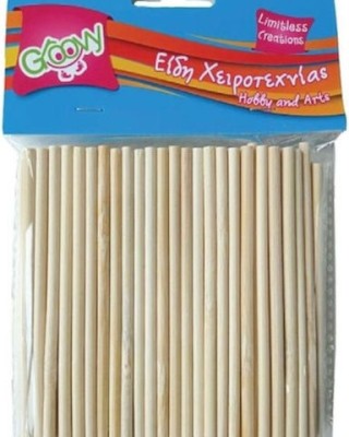 Ξυλάκια Κυλινδρικά 100τμχ Groovy
