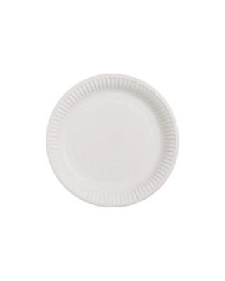 Πιάτα Groovy Χάρτινα Άσπρα 23cm 6 Τεμάχια