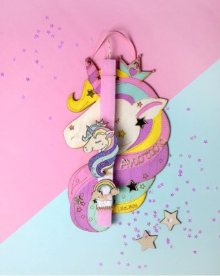 Λαμπάδα ζωγραφιστος μονόκερος