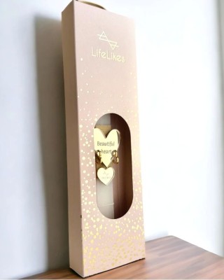 Λαμπάδα Beautiful heart με χρυσα σκουλαρίκια σε Κουτί