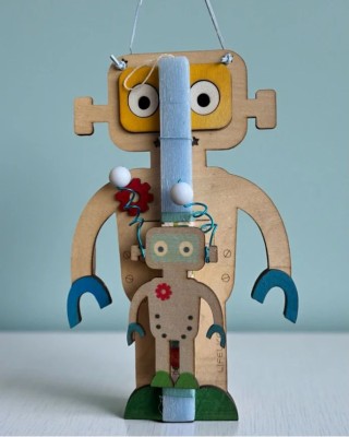 Λαμπάδα Πολύχρωμο Ρομπότ