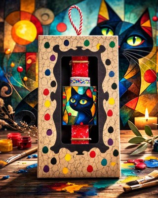 Λαμπάδα Μαγνητάκι pet - Γάτα πρόσωπο