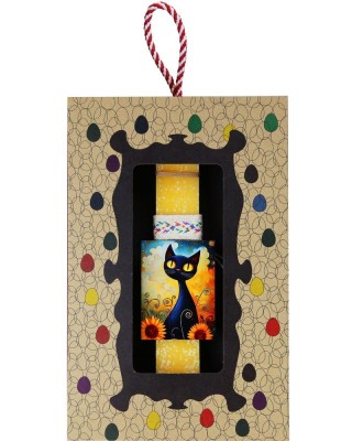 Λαμπάδα Μαγνητάκι pet - Γάτα με ηλιοτρόπια