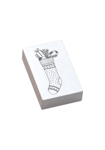 COLOP Arts & Crafts May & Berry Stamp – Christmas stocking (white) 35x55mm