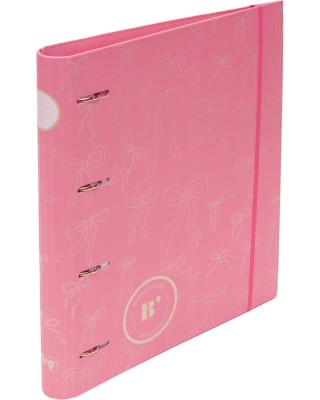 Κλασέρ 4 Κρίκων Με Διαχωριστικά Α4 B'LOG Laces Pink Ancor