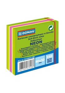 Αυτοκόλλητα Χαρτάκια κύβος DonauNeon50X50mm ,neon 5 color mix (250φύλλα)