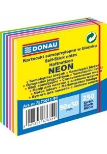 Αυτοκόλλητα Χαρτάκια κύβος DonauNeon50X50mm ,neon 5 color mix