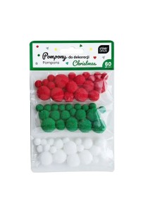 Pompoms Xmas Mix 60 Τεμάχια