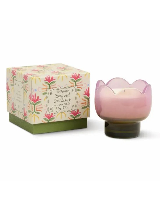 Tulip κερί σόγιας σε γυάλινο δοχείο, Bronzed Gardenia 155gr - Paddywax