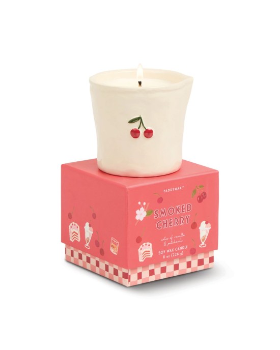 Smoked Cherry Φυτικό Κερί 226gr σε κεραμικό δοχείο, Bistro Cherry - Paddywax