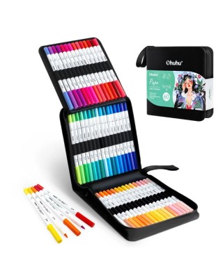 Ohuhu Σετ 60 Μαρκαδόρων Pupe Paper-friendly με Βάση το Νερό - Brush and Fineliner